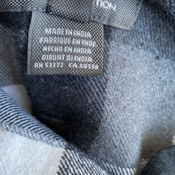 French Connection black and white gingham button up shirt - Picture 9 of 11